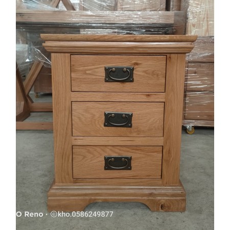 French Oak : Tủ Gỗ Sồi 3 Ngăn Kéo Trang Trí